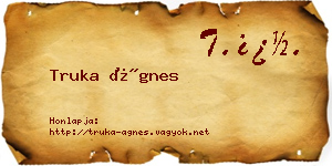 Truka Ágnes névjegykártya